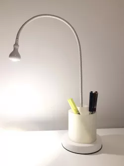Pencil holder for IKEA Jansjö lamp