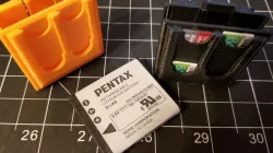 Pentax D-LI68 Battery and SD / MicroSD holder (with STEP file)