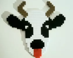 Pixel art cow