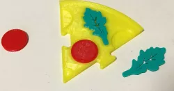 Pizza Puzzle Slice - separated parts