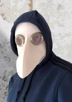 Plague Doctor Mask split and gussets