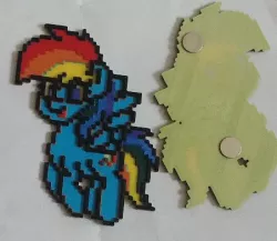 PonyTown My Little Pony Rainbow Dash Pixelart 3D picture (no MMU)