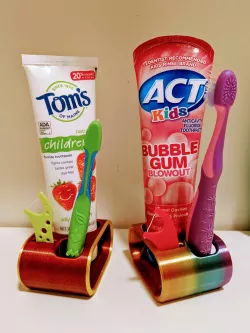 Simple Toothbrush, Toothpaste, and Pick Holder for Kids and Adults