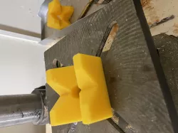 Simple 'V' block for small pedestal drill