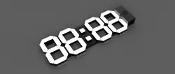 Smart Home 7-Segment Wall Clock
