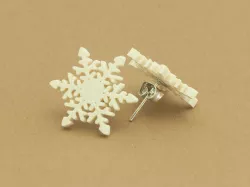 Stud earrings snowflake 2