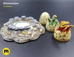 Surprise Egg Miniature 3Demonsters
