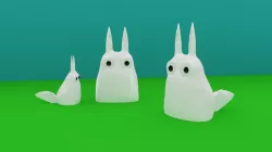 Totoro - White Chibi Totoro
