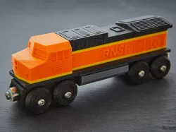 Toy Train BNSF locomotive BRIO / IKEA compatible