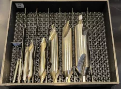 Tray for center drill aka combination drill/countersink set #000 through #8