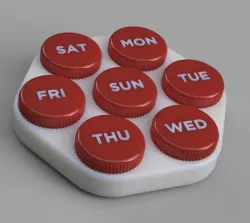 Weekly pills case