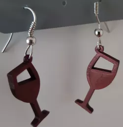 Wine glass earrings