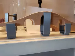 Wooden train track support