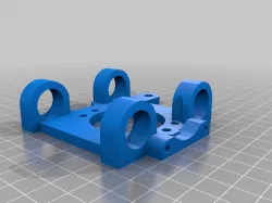 X-carriage for self-aligning bronze bushings with fan mount