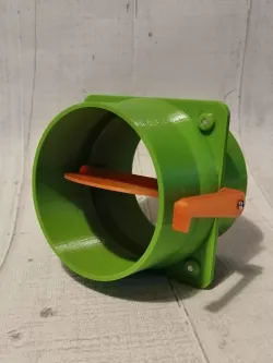 100mm Butterfly / Throttle Valve Type Non-Clog Blast Gate for Workshop Dust Extraction Network