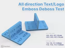 All direction Text/Logo Emboss Deboss Test
