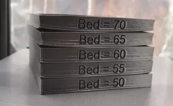 Bed Warping Temperature Tests (PLA)