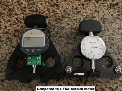 Bicycle digital spoke tension meter based on Jobst Brandt design