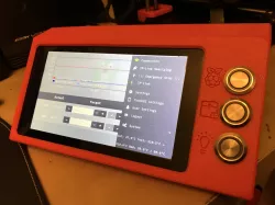 Box for 7 inch Touch screen +3 switchs + Raspberry PI4, to run Octoprint