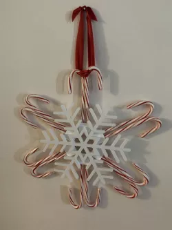 Candy Cane Snowflake Decorations