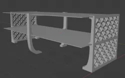 Decorated art deco (-ish)  brackets for a plexiglass shelf