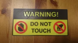 Do not touch sign
