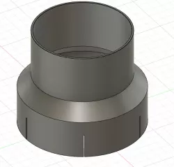 Dust port adapter for Delta RC-33 planer
