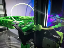 Ender & CR-10 Filament Guide with built-in locking PTFE tube coupler