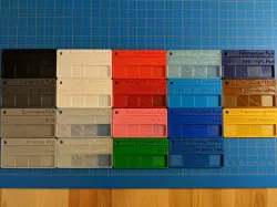 Filament Swatch Card with Label (Fusion 360 file)