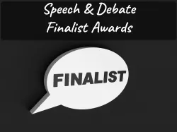 Finalist Award for Speech and Debate Tournaments