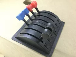 Flight sim throttle quadrant dual cradle flush mount