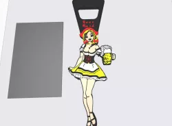 German Beer Maid Bottle Opener