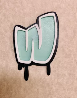 Graffiti Alphabet - Letter 'W' 3D