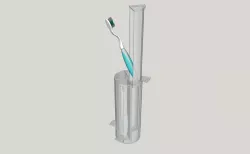 Hygienic toothbrush holder - Round