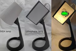 Lithophane lamp shade for IKEA SVALLET work lamp