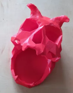 Low-Poly Skull Dice Tower, DM Edition