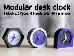 Modular desk clock