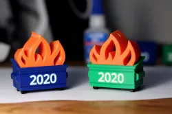 Multi-color 2020 Dumpster Fire Ornament