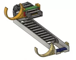 Onefinity CNC Vacuum Hose Companion Bracket For Drag Chain Rail
