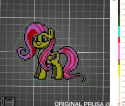 PonyTown My Little Pony Fluttershy 3D picture (no MMU)