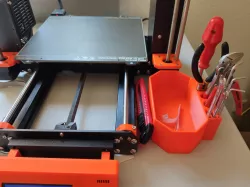 Prusa Toolbox rechts (lang) im Hexagon-Style mit Werkzeug-Halter