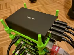 Raspberry PI stack mount for ANKER PowerPort 5 USB charger