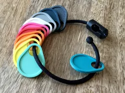 Sample filament swatch with paracord loop connector