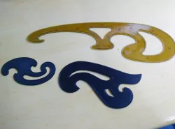 School Geometry - French Curve Set (Elipse, Hyperbola, Parabola)