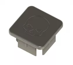 Skull Plug for square tube profiles 40x40x4