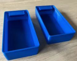 Stackable box with label (parameterized, FreeCAD)