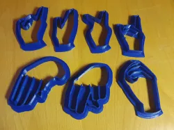 Svenska Handalfabetet Kakformar (Swedish signlanguage cookie cutters)