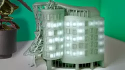 Tančící dům - digitální hodiny