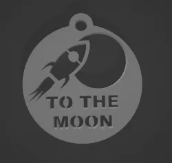 To The Moon Keychain