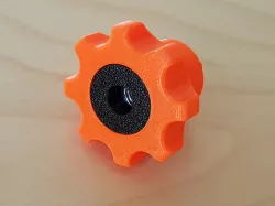 Tough hand knob for M6 and M8 nuts